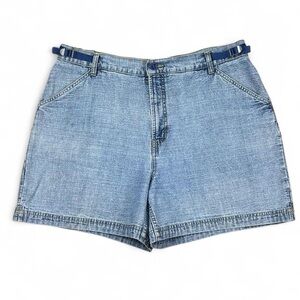 Vintage adjustable waist denim shorts